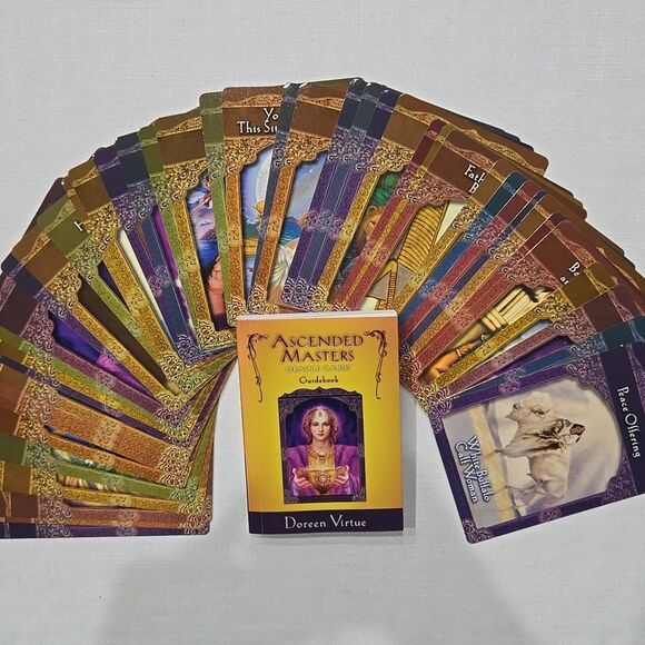 Ascended Masters Oracle Cards 44 Card Deck and Guidebook Doreen Virtue Deities - Picture 1 of 11
